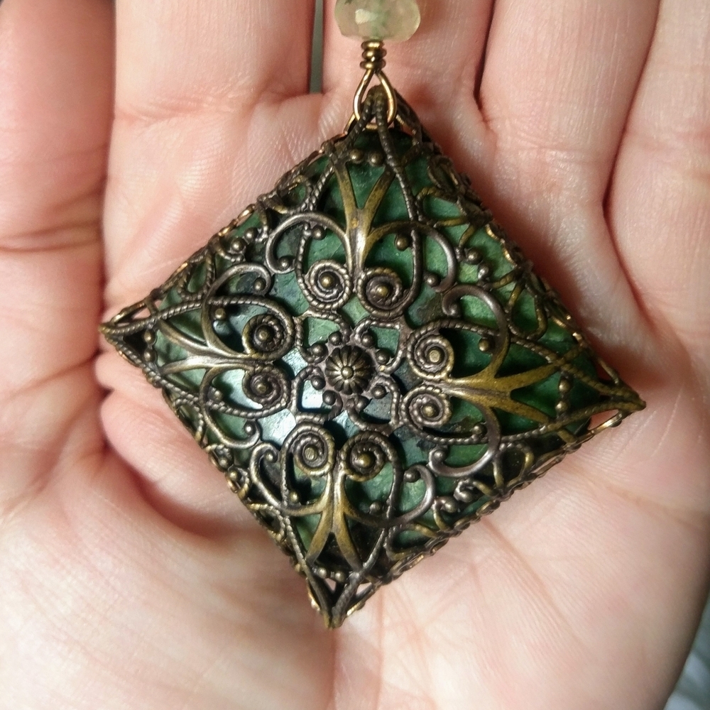 Jade/Bronze Necklace